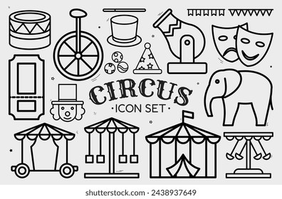 Ilustración de icono de circo