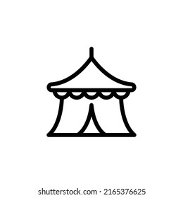 Circus Icon. Line Art Style Design Isolated On White Background