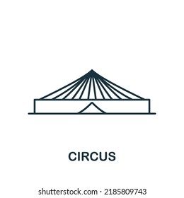 Circus icon. Monochrome simple icon for templates, web design and infographics