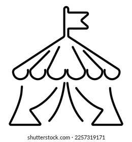 circus icon on white background, vector illustration.