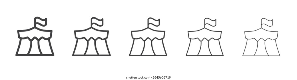 Circus icon outline ilustration vector symbol
