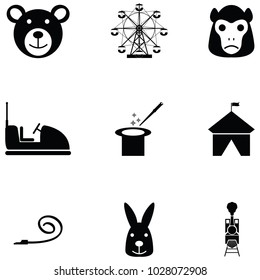 circus icon set