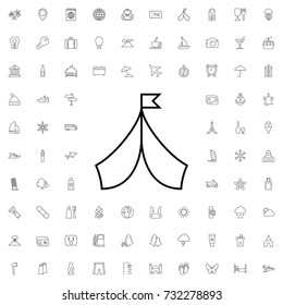 Circus icon. set of outline tourism icons.