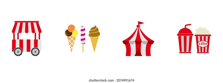 circus icon set, circus vector set sign symbol