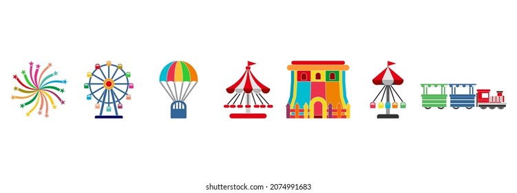 circus icon set, circus vector set sign symbol