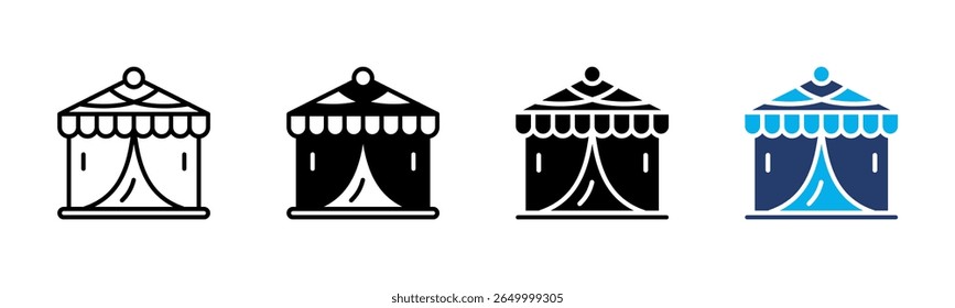 Circus icon sheet multiple style collection