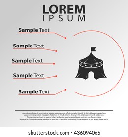 circus icon. circus tent infographics template