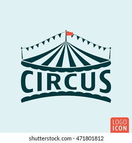 Circus icon. Circus tent symbol. Vector illustration