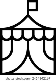 circus icon. Thin linear style design isolated on white background