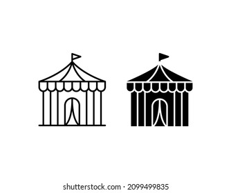 circus icon vector isolated on white background