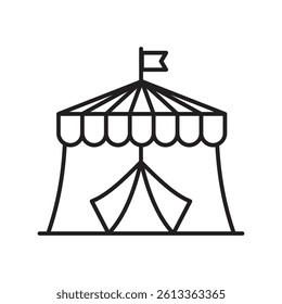 circus icon with white background vector stock illustration