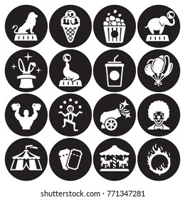 Circus icons collection set