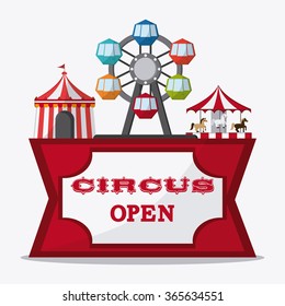 Circus icons design 