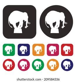 Circus icons / Elephant icon