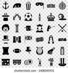Circus icons set. Simple style of 36 circus vector icons for web for any design