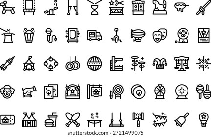 Circus Icons Simple vector icon. Illustration symbol design template for web mobile UI element.