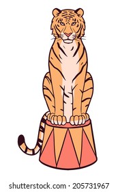 Circus Illustration, Tiger