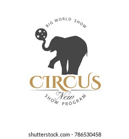 Circus invitation isolated  label. Vector illustration.