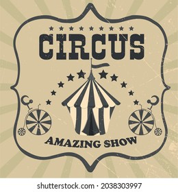 Circus Einladung, Poster. Retro-Stil. Akrobaten.