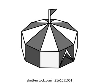 Circus isometric design icon. Vector web illustration. 3d colorful concept