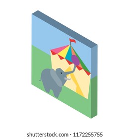 Circus isometric left top view 3D icon