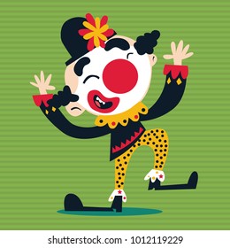 Circus Joker with white background