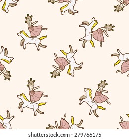 circus juggler , cartoon seamless pattern background