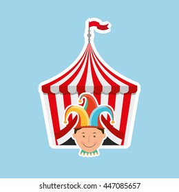 circus juggler isolated icon design, vector illustration  graphic 