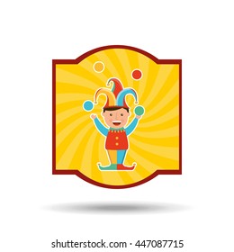 circus juggler isolated icon design, vector illustration  graphic 
