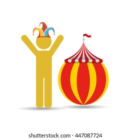 circus juggler isolated icon design, vector illustration  graphic 