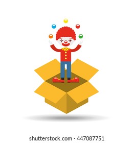 circus juggler isolated icon design, vector illustration  graphic 