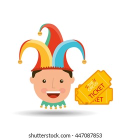 circus juggler isolated icon design, vector illustration  graphic 
