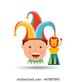 circus juggler isolated icon design, vector illustration  graphic 