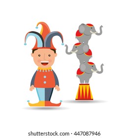 circus juggler isolated icon design, vector illustration  graphic 