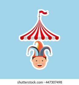 circus juggler isolated icon design, vector illustration  graphic 
