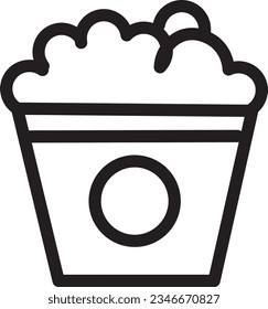 Circus Kettle Corn Outline Icon