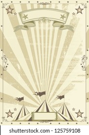 Circus kraft background.  a circus vintage poster for your advertising