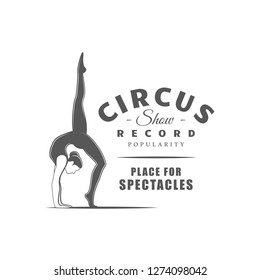 Circus label isolated on white background. Design element. Vector illustration