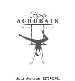 Circus label isolated on white background. Design element. Vector illustration