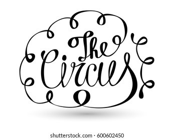Circus lettering sign. Vector illustration