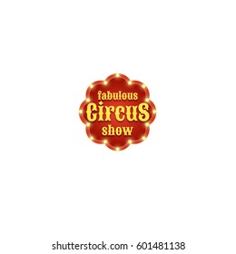 Circus light frame isolated on light background