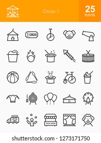 Circus Line Icons