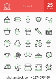 Circus Line Icons