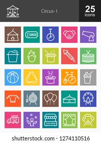 Circus Line Icons