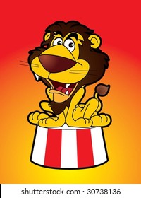 Circus lion cartoon