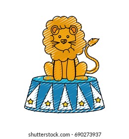 Circus lion cartoon