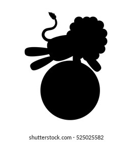 Circus lion cartoon icon vector illustration graphic design
