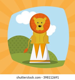 Circus lion design 
