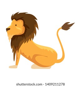 circus lion domesticated animal vector illustration