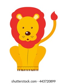 circus lion  isolated icon design
